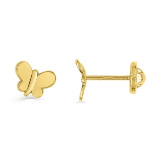 Brincos em ouro amarelo 18K borboletas douradas