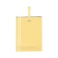 Pendente em ouro amarelo 9K com placa retangular