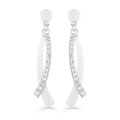 Pendientes de plata largos con circonita Oro Vivo