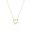 Collar de oro amarillo 9K con colgante corazón