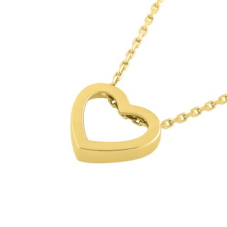 Collar de oro amarillo 9K con colgante corazón