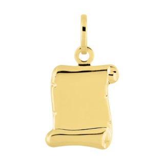 Colgante de oro amarillo de 18K con pergamino