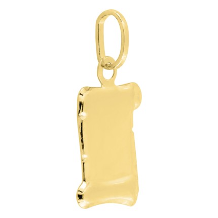 Pendente em ouro amarelo 18K com pergaminho