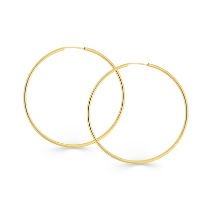 Pendientes Aro de oro amarillo 9 KT de 50mm