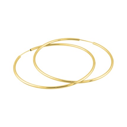 Argolas em ouro amarelo 9 kt de 50mm