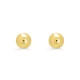 Brincos bola em ouro amarelo 18K com fecho de pressão