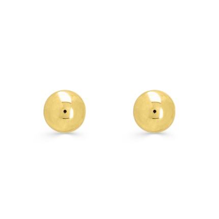 Brincos bola em ouro amarelo 18K com fecho de pressão