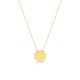 Colar em ouro amarelo 9K com pendente de placa redonda