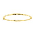Pulseira retorcida em ouro amarelo 9K rígida