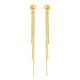 Pendientes de oro amarillo de 18K 3 cadenas asimétricas