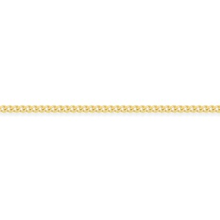 Cadena de oro amarillo de 18K gourmette diamantada de 40 cm