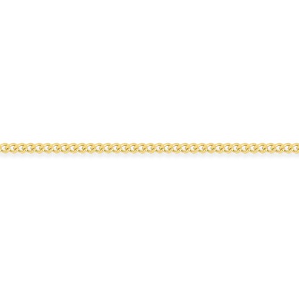 Cadena de oro amarillo de 18K gourmette diamantada de 40 cm
