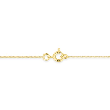 Fio em ouro amarelo 18K gourmet diamantada de 40 cm