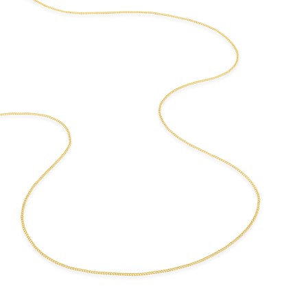 Fio em ouro amarelo 18K gourmet diamantada de 40 cm