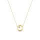 Colar em ouro amarelo 9K circular com diamante 0.02 ct