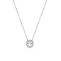 Collar de plata con círculo y circonita Oro Vivo
