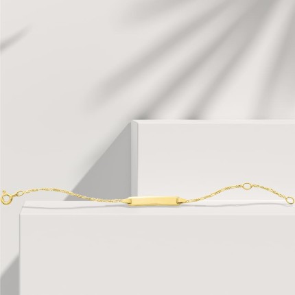 Pulseira em ouro Amarelo Identidade 13 cm
