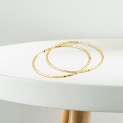 Pendientes Aro de oro amarillo 9 KT de 50mm