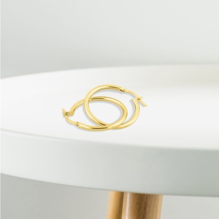 Argolas em ouro amarelo 9k 20mm