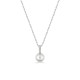 Collar de plata de 42 cm con 4 circonitas