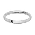 Aliança em ouro branco 9K 2 mm