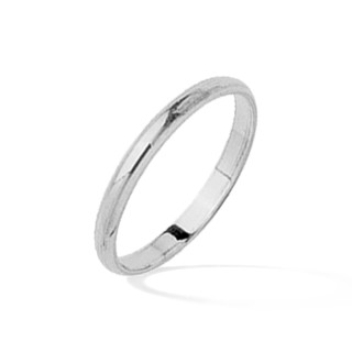 Alianza de oro blanco 9K 2 mm