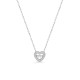 Collar de plata corazón circonita 40+3CM