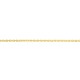 Cadena forzada diamantada de 1,30 mm chapada en oro