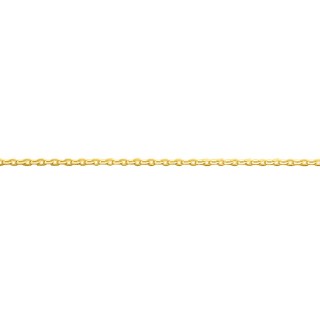 Corrente forçada diamantada de 1,30 mm banhada a ouro