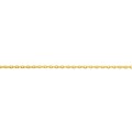 Cadena forzada diamantada de 1,30 mm chapada en oro