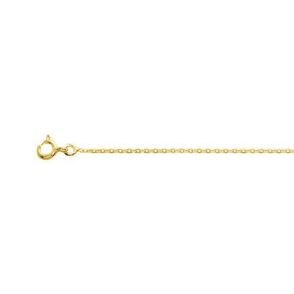 Corrente forçada diamantada de 1,30 mm banhada a ouro