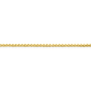 Collar de cadena veneciana chapada en oro de 1,00 mm