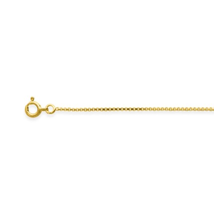 Colar de corrente veneziana banhada a ouro de 1,00 mm