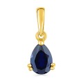 Colgante de oro amarillo de 18K y zafiro
