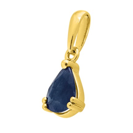 Pendente em ouro amarelo de 18K e safira
