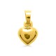 Colgante corazón redondo de oro amarillo de 18K 5 x 10 mm