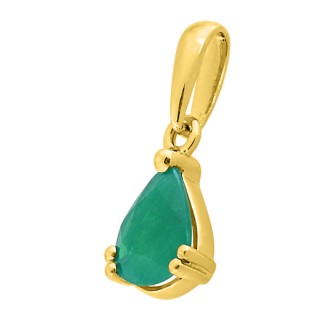 Pendente em ouro amarelo de 18K e esmeralda