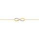 Pulseira infinita em ouro amarelo de 9K e zircónias