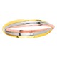 Pulsera tricolor entrelazada de oro de 18K