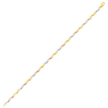 Cadena de oro amarillo 9K 3 oros