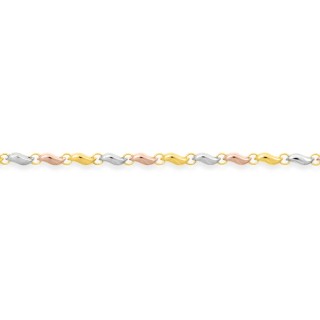 Cadena de oro amarillo 9K 3 oros