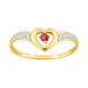 Anillo de oro amarillo de 9K con rubí