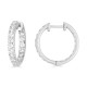 Pendientes de Aro Oro Blanco 18K Diamantes Creados 1.50 CT 15 mm