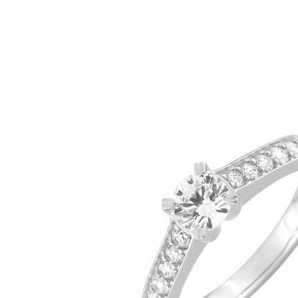 Anillo Solitario Oro Blanco 18K Diamantes Creados 0.75 CT