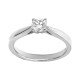 Anel Solitário Ouro Branco 18K Diamante Criado 0.50 CT