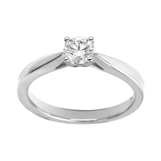 Anillo solitario de oro Blanco 18K con diamante creado 0.50 CT