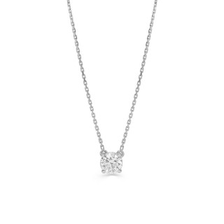 Colar Ouro Branco 18K Diamante Criado 0.70CT