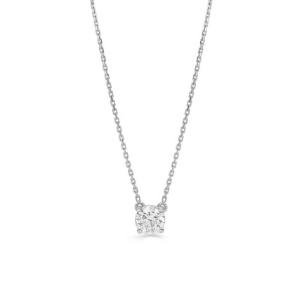 Colar Ouro Branco 18K Diamante Criado 0.70CT