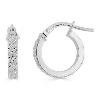 Argolas em ouro branco 9 kt de 10mm