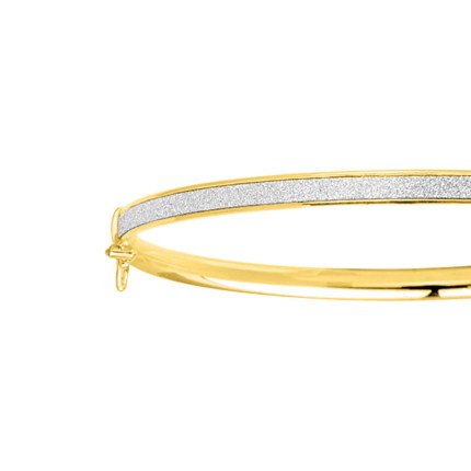 Pulseira em ouro amarelo 9 kt com purpurina